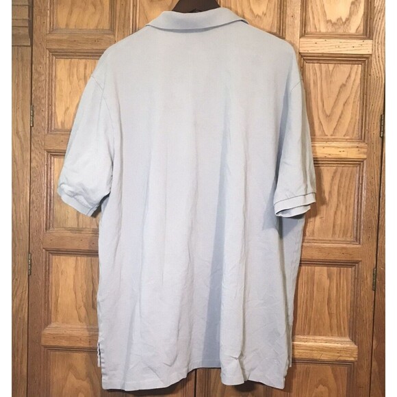 POLO by Ralph Lauren Polo Men's  2XLT Gray Pique Knit Short Sleeve Pony Shirt - Picture 10 of 11